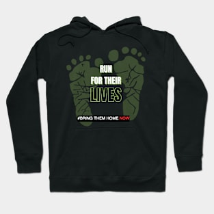 "Dynamic Pursuit: Run for Their Lives Tee #BringThemHomeNow #AIEvolution" Hoodie